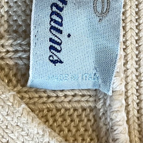 〈vintage〉made in Italy/half sleeve cable  knit