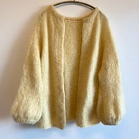 〈vintage〉volume sleeve mohair hand knit