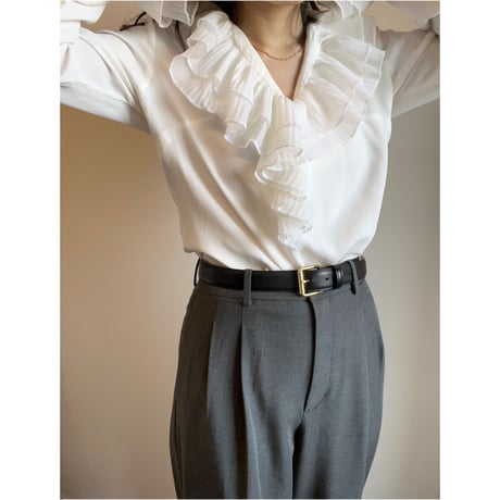 〈vintage〉pleats collar tops