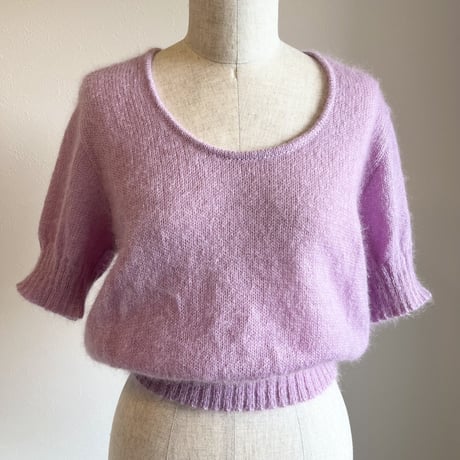 〈vintage〉made in Italy/half sleeve mohair tops