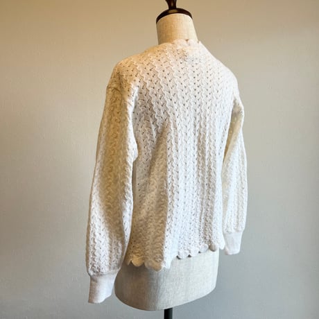 〈vintage〉scallop hem cardigan
