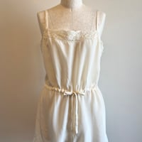 〈vintage〉lace switching teddy