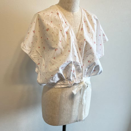 〈antique〉cachecoeur cotton blouse