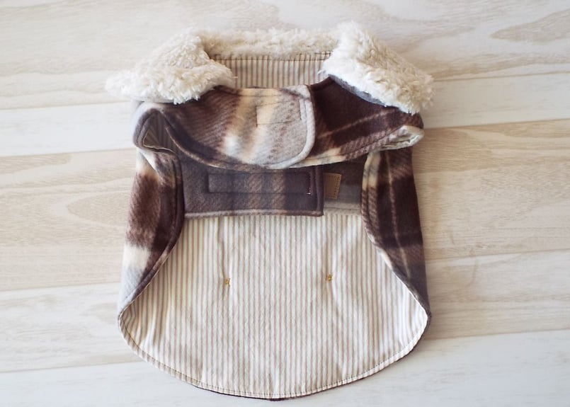 犬服＆バッグ】お揃いでお出かけ❤ わんちゃん用ファー付きお出かけ