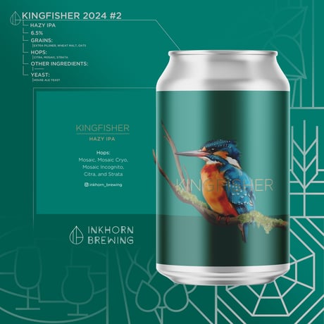 INKHORN BREWING インクホーンブルーイング 「Kingfisher 2024 #2 ・キングフィッシャー」 缶 355ml