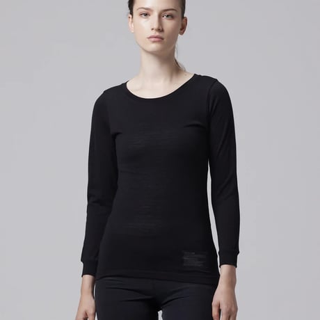 TAION 【WOMEN】メリノウール アンダーウェア ロングスリーブ Tシャツ