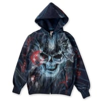 Skull in space zip up hoodie