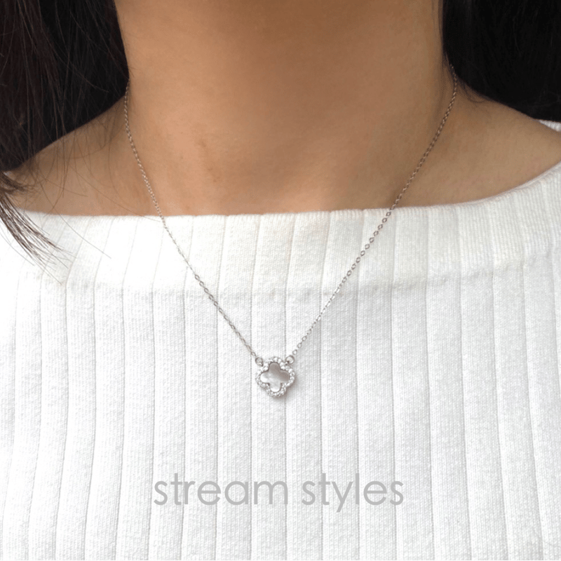 silver925 白蝶貝ダイヤネックレス | stream-styles silver925 白蝶貝ダイヤネックレス | stream-styles