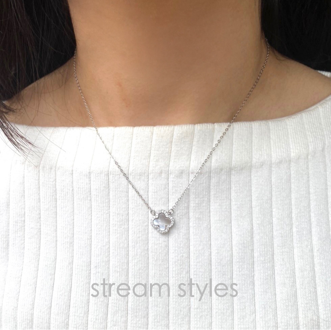 silver925 白蝶貝ダイヤネックレス | stream-styles silver925 白蝶貝ダイヤネックレス | stream-styles