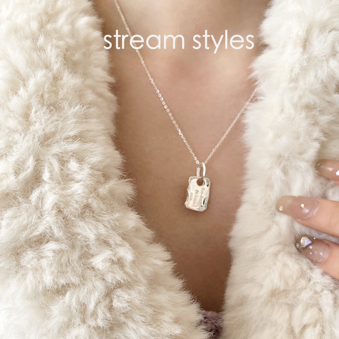 silver925(刻印あり)シルバーメッセージモチーフネックレス | stream