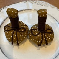 【あずきのお灸玉®︎】 ⚪︎◯ 水玉（茶色×白）