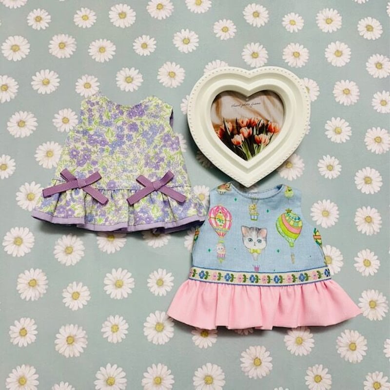 ていねいに作るドール服】ダウンロード型紙26cmドール ワンピース5種類