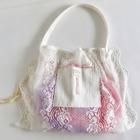 "upcycle" vintage embroidery lace bag  (woman)
