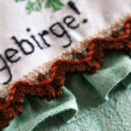 vintage embroidery bag (red deer)
