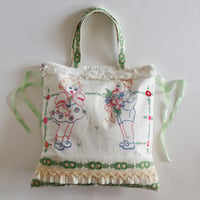 "upcycle" vintage embroidery bag "a"
