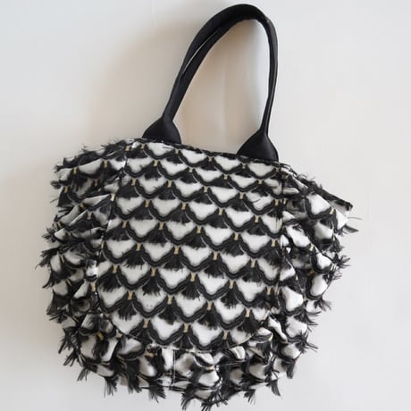 vintage fabric gather bag