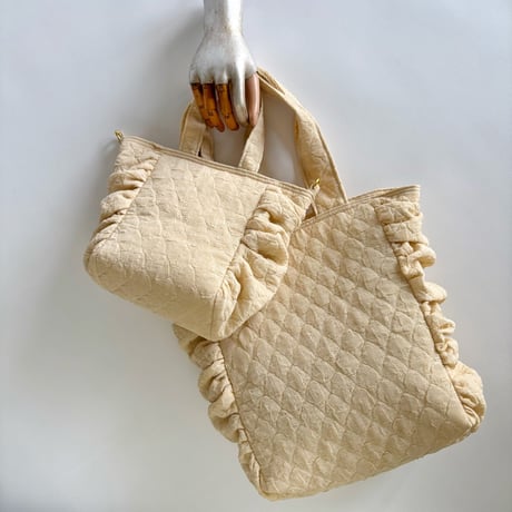 gather tote bag  mini　(beige)