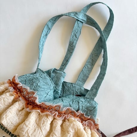 vintage lace  bag  (mint blue)