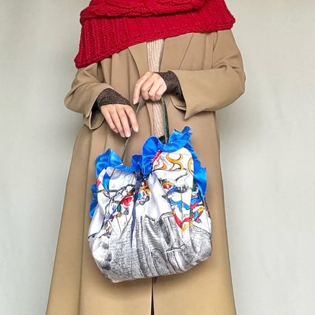 vintage scarf upcycle bag (French Revolution)