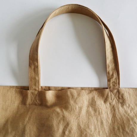 linen tote bag & linen drawstring  shoulder bag ( beige)