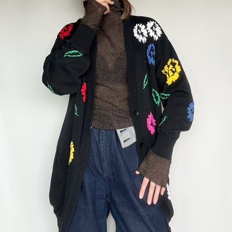 vintage cotton knit  cardigan