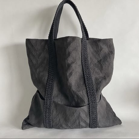 french linen herringbone bag