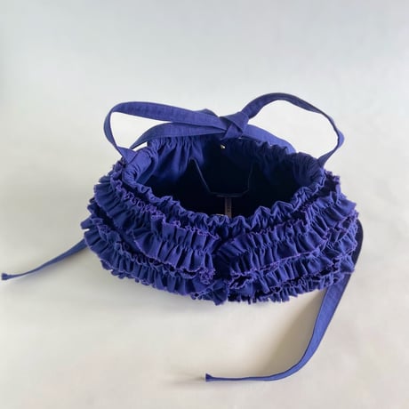 shirring bag （light navy)