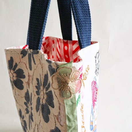 "upcycle" vintage embroidery bag