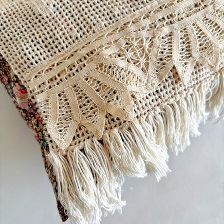 "upcycle" vintage lace  bag  (old rose)