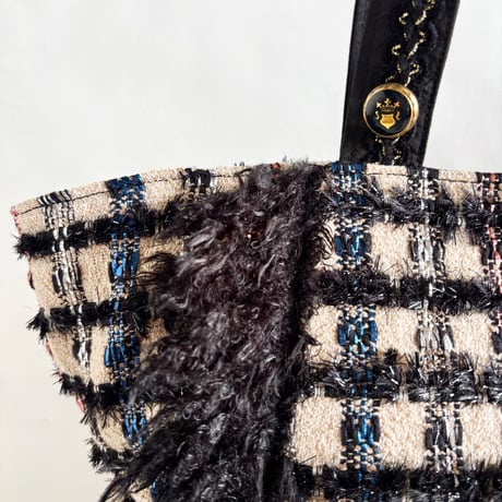 italian tweed gather bag