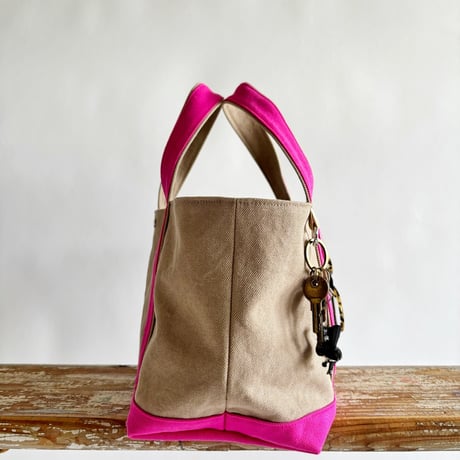 canvas tote bag (mushroom & pink)
