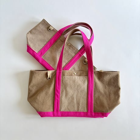 canvas tote bag (mushroom & pink)