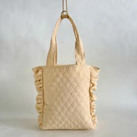 gather tote bag　（beige)
