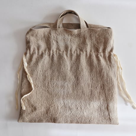 itarian linen drawstring 2way bag (vintage lace)