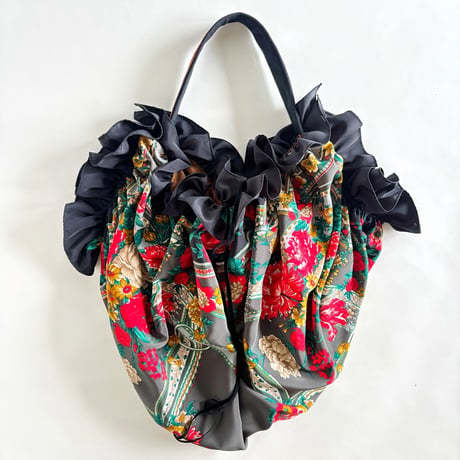 vintage scarf upcycle bag (floral)