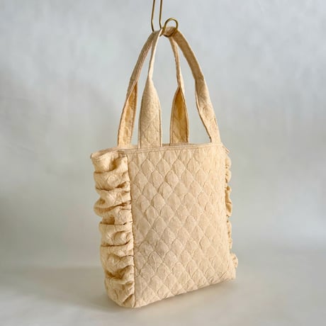 gather tote bag　（beige)