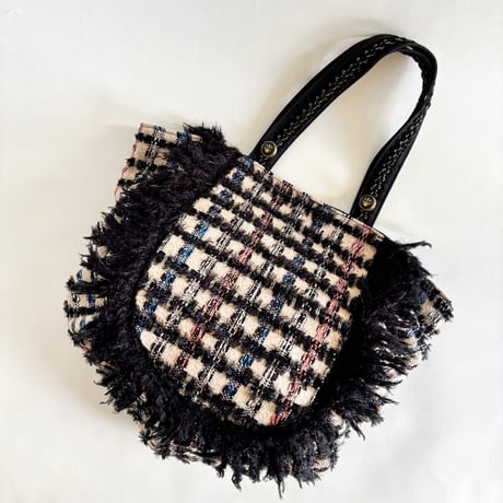 italian tweed gather bag
