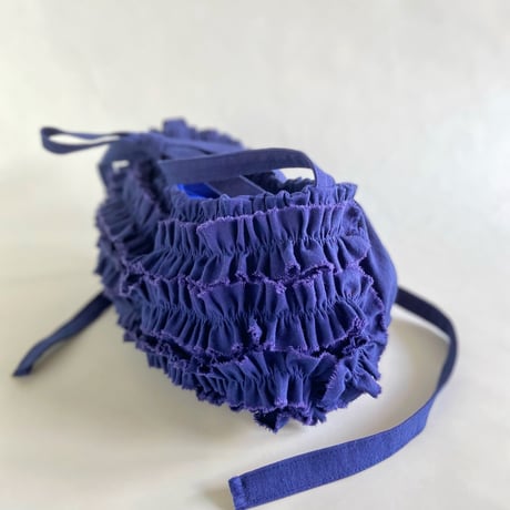 shirring bag （light navy)