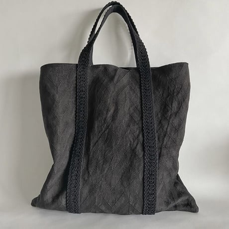 french linen herringbone bag