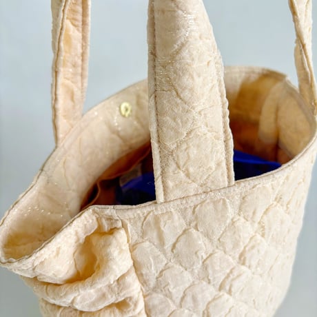 gather tote bag　（beige)