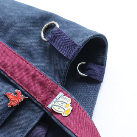 canvas tote bag (navy & bordeaux)