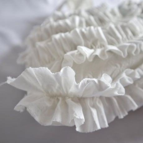 shirring pocket cotton bag (off white)
