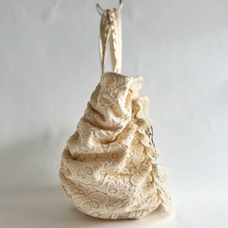 flower embroidery gather bag  ”A"