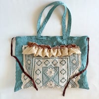 vintage lace  bag  (mint blue)