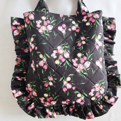 quilting frill floral bag (Japan)