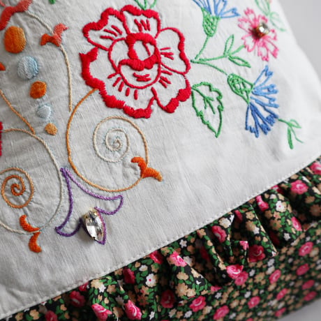 "upcycle" vintage embroidery bag "b"