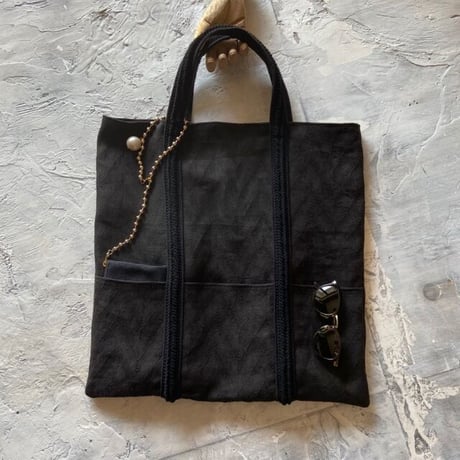 french linen herringbone bag