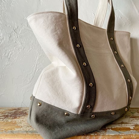 canvas tote bag large (middle gray)