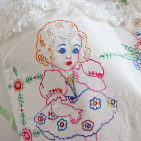 "upcycle" vintage embroidery bag "a"