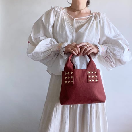 canvas tote bag mini （terracotta)